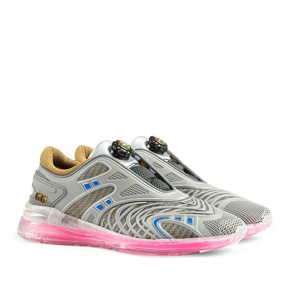 NEW in box Gucci Ultrapace R 'Grey Pink' Sneakers sz 9